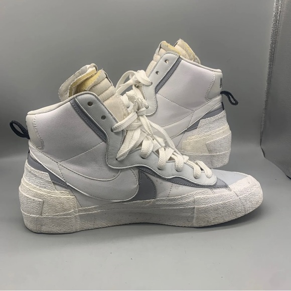 Nike Blazer Mid x Sacai White Grey 2019 Mens Size 14 - Picture 2 of 7